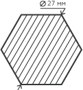 Шестигранник нержавеющий (пруток) 27 мм. 20Х13 горячекатаный, матовый