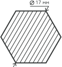 Шестигранник нержавеющий (пруток) 17 мм. 20Х13 горячекатаный, матовый